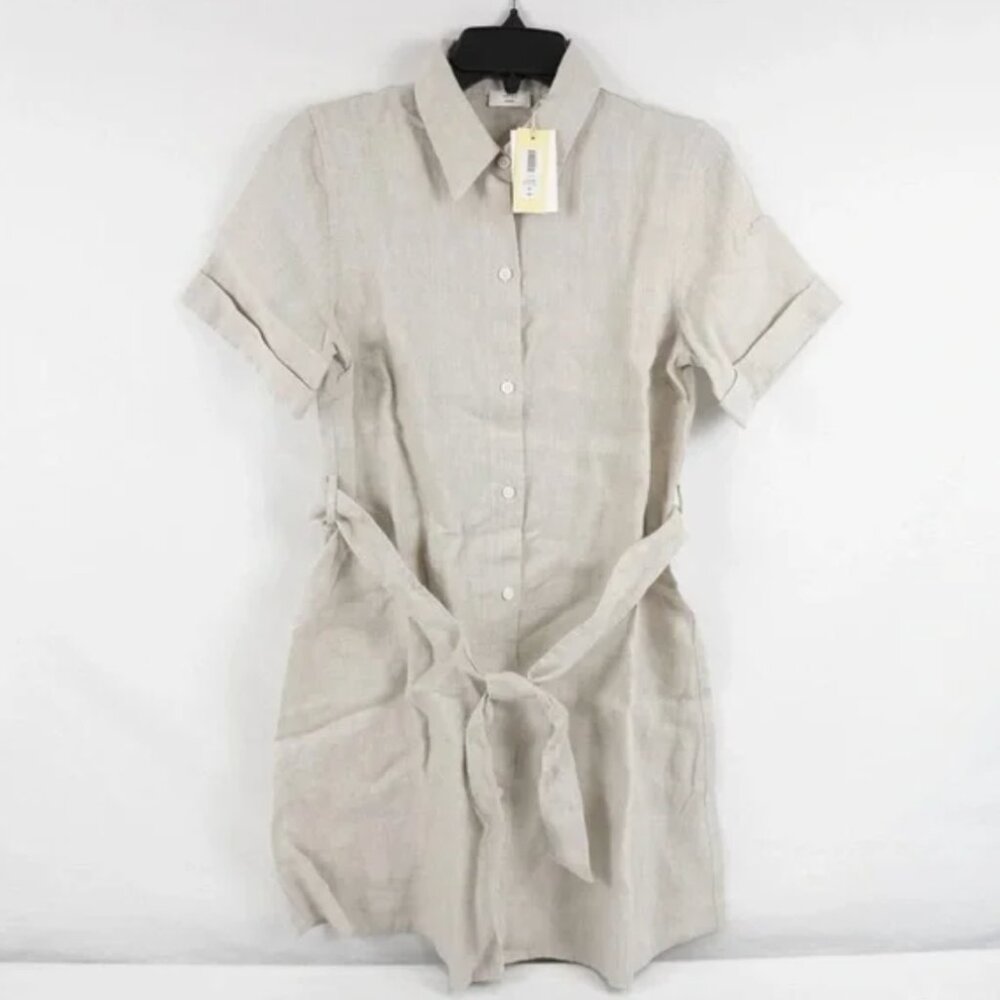 Aritzia Wilfred Eleta Linen Mini Dress small - Picture 2 of 4